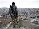 Ponien severosyrsk Kobani v lednu 2015.