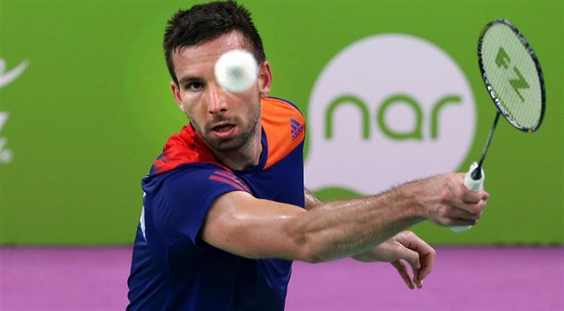 Český badmintonista Petr Koukal na Evropských hrách v Baku. Český badmintonista Petr Koukal na Evropských hrách v Baku.
