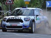 Posdka Vclav Pech a Petr Uhel bhem Agrotec rallye Hustopee.