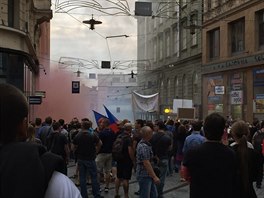 Demonstrace proti imigrantm v Brn. (26. ervna 2015)
