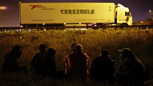 Migranti v severofrancouzskm Calais (23. ervna 2015)