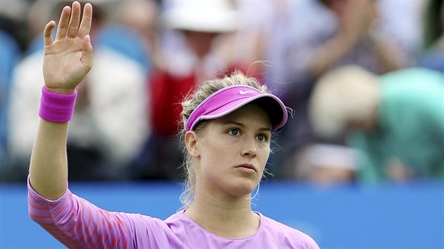 Kanadsk tenistka Eugenie Bouchardov vstup do turnaje v Eastbourne zvldla.