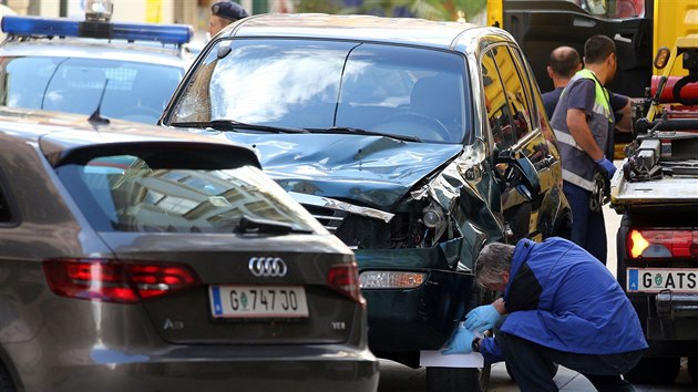 Policie prohl automobil, kterm v Rakousku mu najdl do lid (20. ervna 2015).