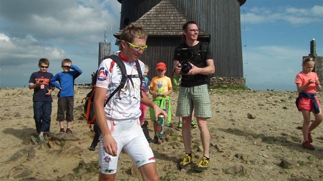 Daniel Polman po 4 dnech a necelch 2 hodinch na vrcholu Snky.
