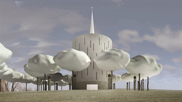 Vizualizace nov podoby kaple v Nesvailce na Brnnsku.
