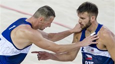 Plážoví volejbalisté Přemysl Kubala (vlevo) a Jan Hadrava. Plážoví volejbalisté Přemysl Kubala (vlevo) a Jan Hadrava.