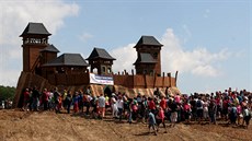 Replika hradu Trosky (28. června 2015). Replika hradu Trosky (28. června 2015).