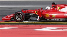 Sebastian Vettel z Ferrari bhem Velké ceny Rakouska.