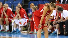 eská basketbalistka Kateina Elhotová je zklamaná z vývoje utkání s