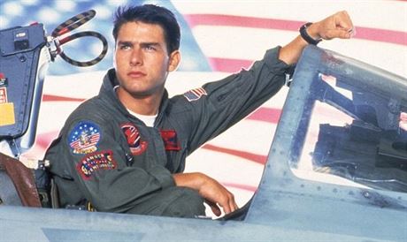 Tom Cruise ve své první velké roli ve filmu Top Gun