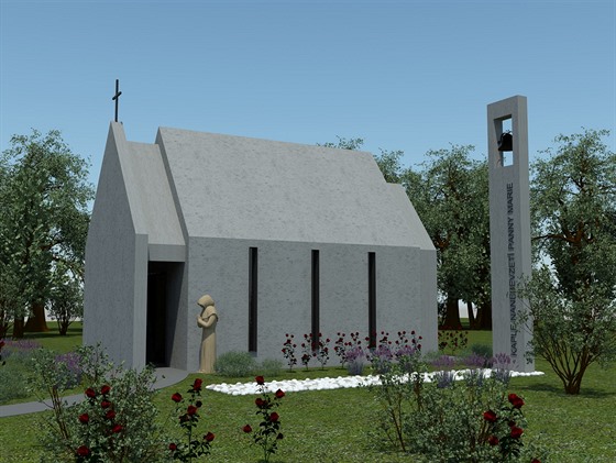 Kaple Maria Sorg - architektonická studie moderní poutní kaple Nanebevzetí...
