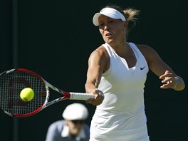 esk tenistka Lucie Hradeck nestaila v 1. kole Wimbledonu na Radwaskou.
