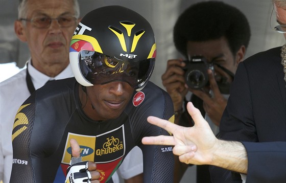 Daniel Teklehaimanot na startu Tour de France