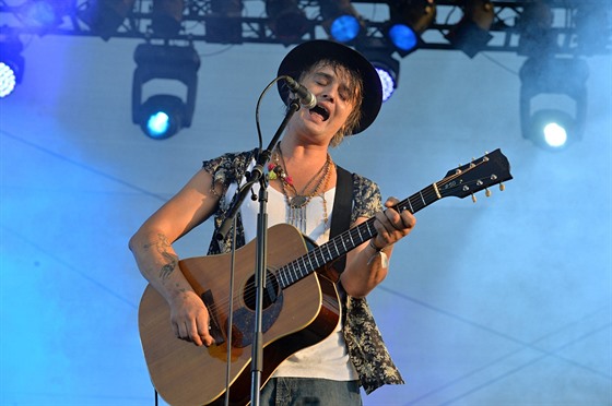 Anglický písniká Pete Doherty vystoupil 3. ervence na festivalu Rock for...