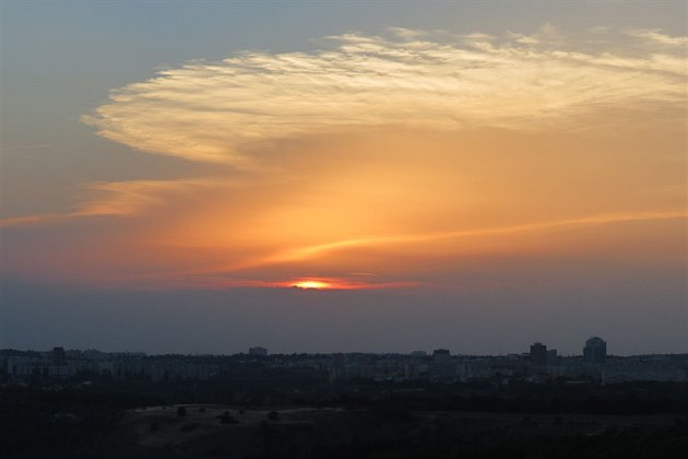 Západ slunce nad Barrandovem