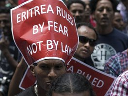 Demonstrace eritrejskch benc v Izraeli