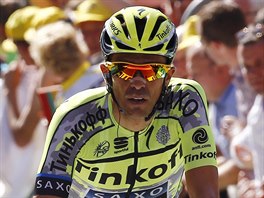 Alberto Contador v cli tet etapy Tour de France