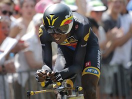 Daniel Teklehaimanot na startu Tour de France