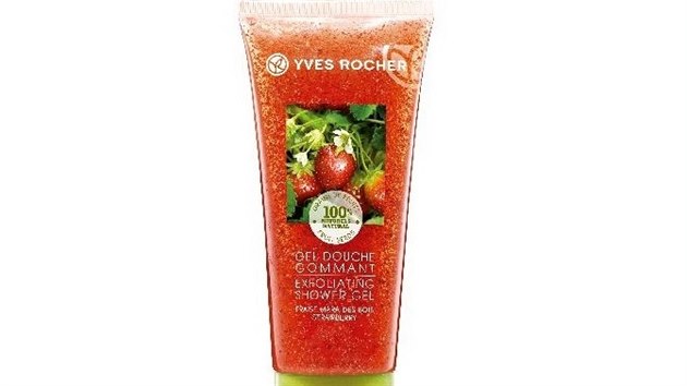 Sprchov gel s peelingem s bio jahodou, Yves Rocher, 200 ml za 99 K