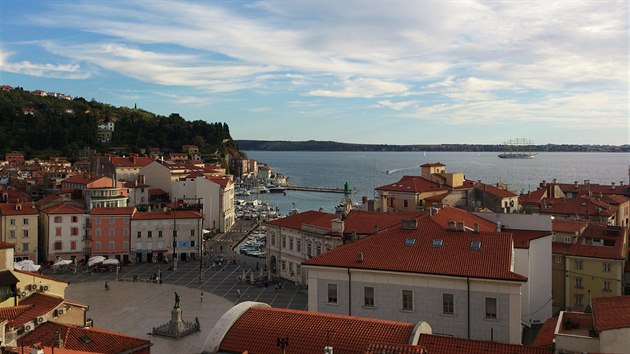 Krsn vhled z kopce nad pmoskm mstekem Piran