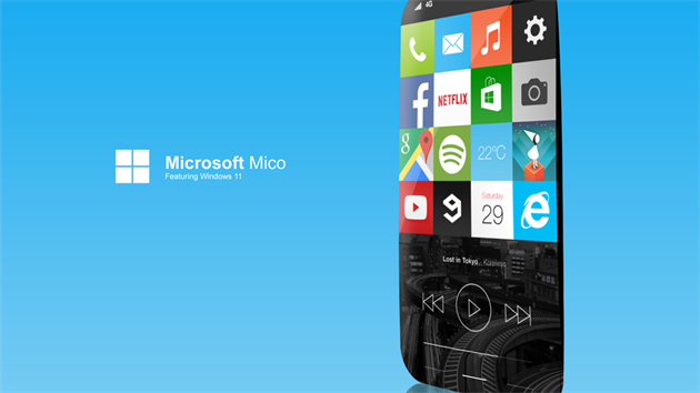 Koncept telefonu budoucnosti - Microsoft Mico