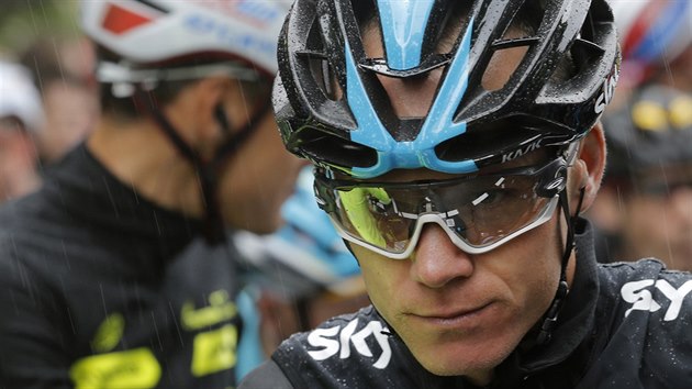 Chris Froome na startu pt etapy Tour de France