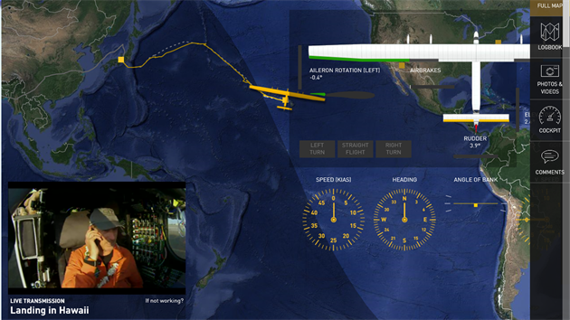 Solar Impulse 2 doletl z Japonska na Havaj.