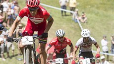 Jaroslav Kulhavý na trati závodu SP v  Lenzerheide