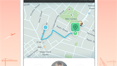 Stejn jako v aplikaci Uber a podobných je i v nové Waze RideWith vidt mapa s...