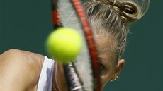 Kristýna Plíková bojuje ve 3. kole Wimbledonu.