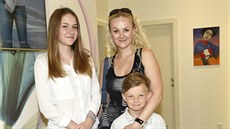 Linda Finková s dcerou Viktorií a synem Matyáem (1. ervna 2015)