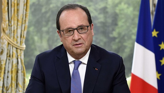 Francouzský prezident François Hollande v televizním projevu (14. ervence...
