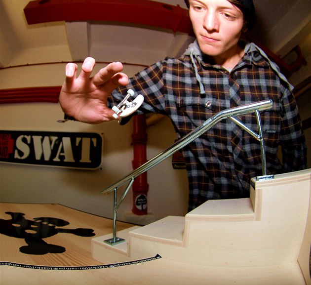 Fingerboarding.