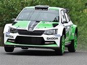 Jan Kopeck se spolujezdcem Pavlem Dreslerem bhem Rallye Bohemia