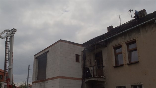 Zchrana psa ze stechy v Lobezsk ulici v Plzni (15. 7. 2015)