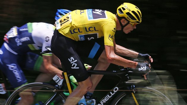 Ldr tmy Sky i Tour de France Chris Froome v 11. etap Tour de France.
