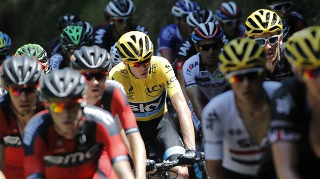 Britsk cyklista Chris Froome v 11. etap Tour de France