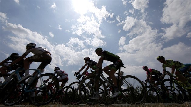 Cyklistick peloton ve 14. etap Tour de France.