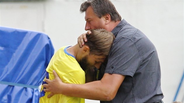 Jan Hoek byl v pípravném utkání svého týmu FK Teplice proti Dynamu Dráany...