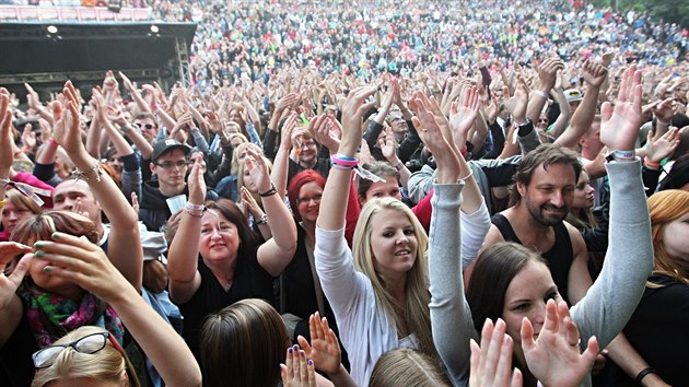 Koncert kapely Arakain a Lucie Bl na Vysoina Festu v Jihlav.