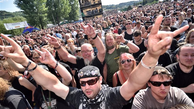 Fanouci na festivalu Masters of Rock ve Vizovicch 2015.