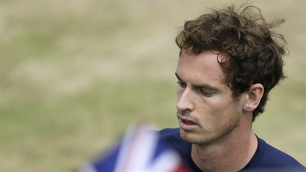 Andy Murray ve tvrtfinle Davis Cupu proti Francii