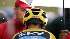 Britský cyklista Chris Froome uhájil i v poslední pyrenejské etap lutý dres...