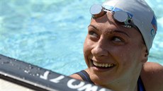 Plavkyně Barbora Závadová na mistrovství České republiky v Praze Plavkyně Barbora Závadová na mistrovství České republiky v Praze