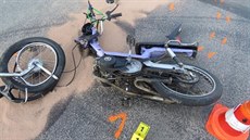 Srážka osobního auta s malým motocyklem ve Vysokém Mýtě (10. 7. 2015) Srážka osobního auta s malým motocyklem ve Vysokém Mýtě (10. 7. 2015)