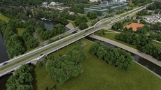 Vizualizace Libeňského mostu po rekonstrukci. Vizualizace Libeňského mostu po rekonstrukci.