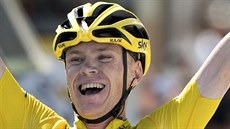 Chris Froome jásá po triumfu v desáté etap Tour de France.