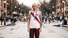 V Bostonu před klubovnou Tracksmith na Newbury Street. V Bostonu před klubovnou Tracksmith na Newbury Street.