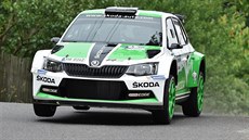Jan Kopecký se spolujezdcem Pavlem Dreslerem během Rallye Bohemia Jan Kopecký se spolujezdcem Pavlem Dreslerem během Rallye Bohemia