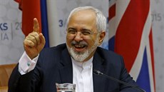 Íránský ministr zahranií Mohammad Davád Zaríf  ve Vídni (14. ervence 2015).